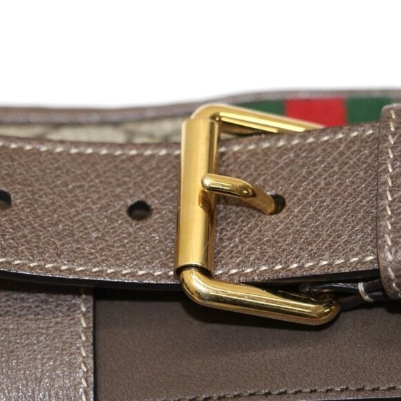 Gucci GG Supreme Monogram Web Small Ophidia Belt Bag 75/30 Dark Brown - Picture 12 of 15
